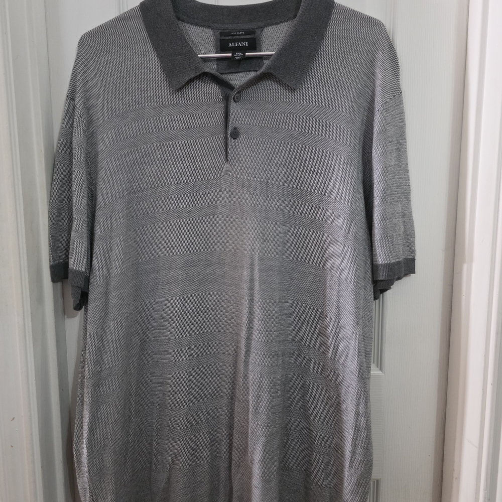 Alfani Men's Charcoal Polo Shirt
